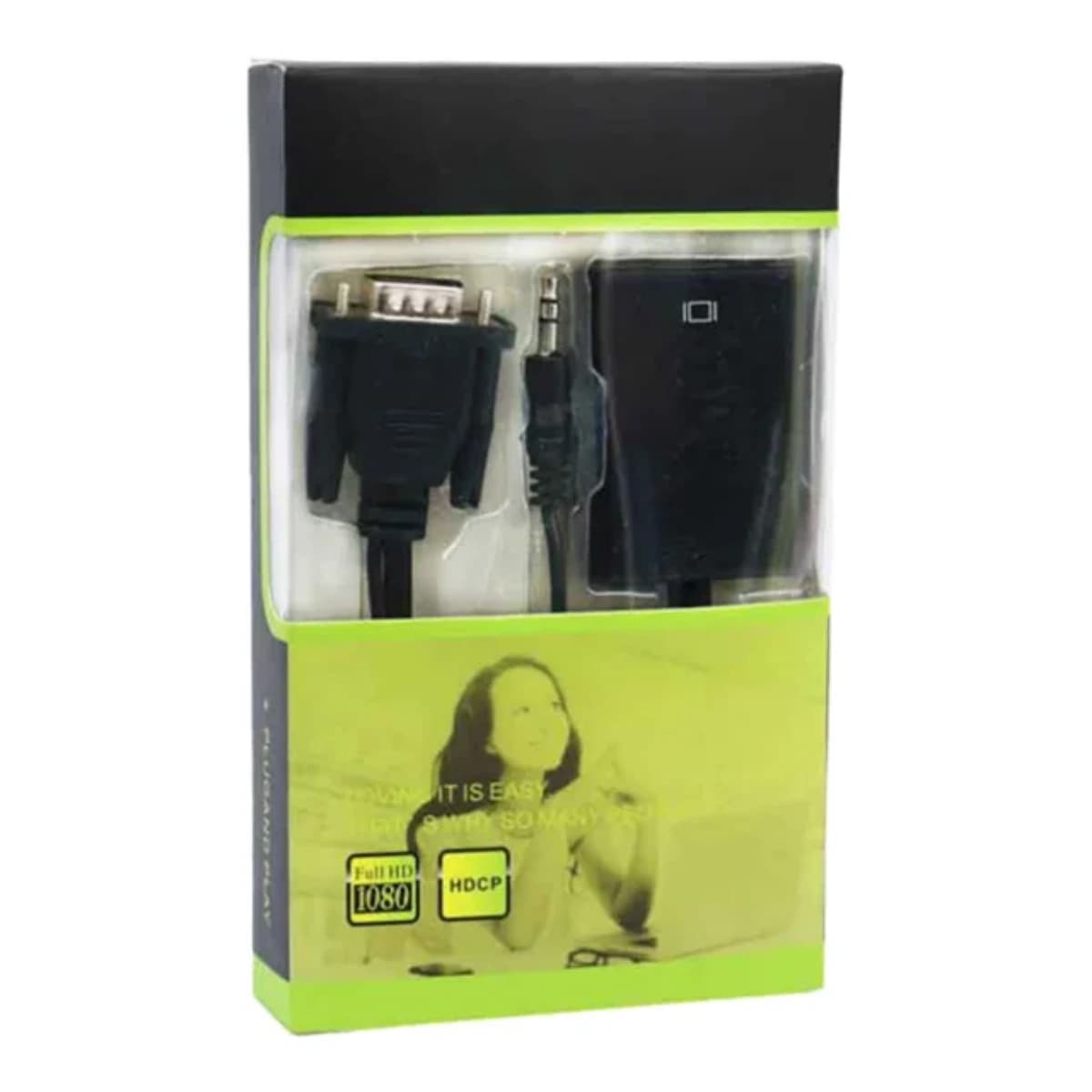 تبدیل vga به hdmi جعبه سبز کابل دار