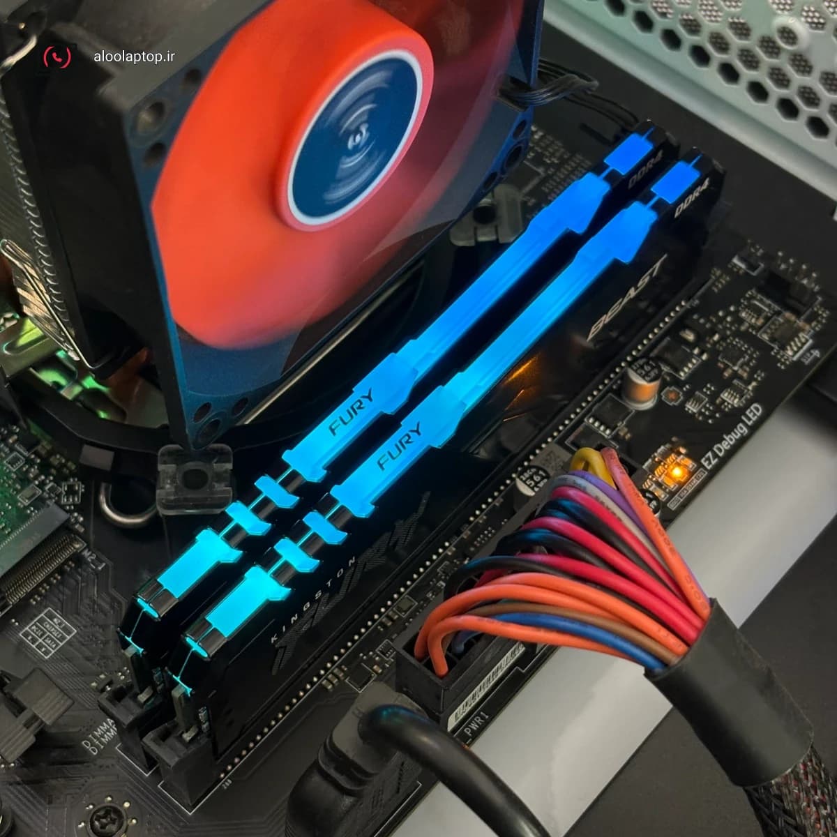 رم کامپیوتر DDR4 تک کاناله 3200 مگاهرتز CL16 کینگستون مدل FURY Beast ظرفیت 8 گیگابایت